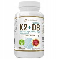 Witamina K2 MK-7 100mcg Natto + D3 2000IU 120 tab.