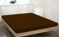 Prześcieradło jersey z gumką 140x200 czekoladowy