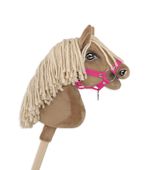 Kantar dla konia Hobby Horse uniwersalny A4 i A5 zapinany - ciemny różowy