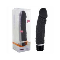 Silikonowy Klasyczny Wibrator Dł. 19Cm Czarny