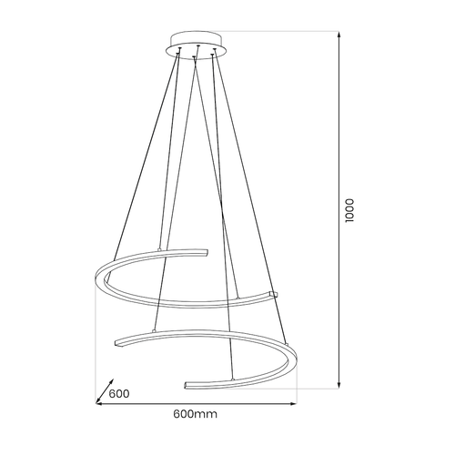 Lampa wisząca DOUBLEMOON 30W LED na Arena.pl