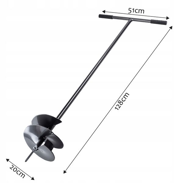 ŚWIDER RĘCZNY DO ZIEMI GRUNTU GLEBY DOŁOWNIK 200mm zdjęcie 7