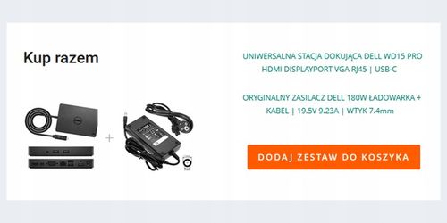 UNIWERSALNA STACJA DOKUJĄCA DELL WD15 K17A HDMI DP VGA USB RJ-45 | USB-C na Arena.pl
