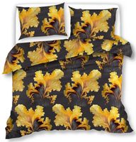 Pościel Z Mikrofibry 160X200 Żółto-Czarna 18376