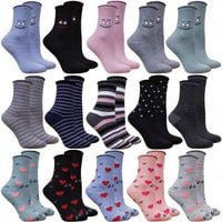 15 par SKARPETY damskie SKARPETKI bawełniane NIEUCISKOWE 39/42