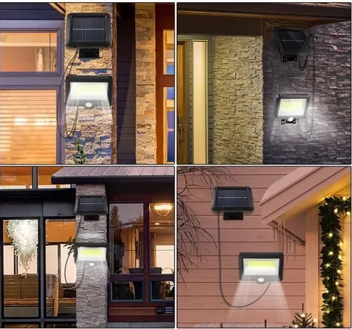 LAMPA SOLARNA COB 100 LED PANEL SOLARNY CZUJNIK RUCHU ZMIERZCHU PILOT na Arena.pl