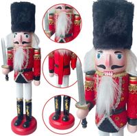 Figurka Świąteczna Dziadek do Orzechów 30CM w czapie Nutcracker
