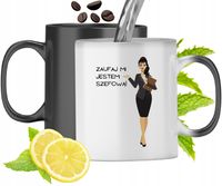 Kubek Magiczny Dla Szefowej Zmieniający Kolor Z Nadrukiem Ze Zdjęciem