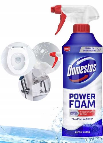domestos power foam piana do mycia toalety i łazienki arctic fresh 435ml na Arena.pl