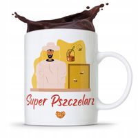 Kubek Prezent Dla Pszczelarza Super Pszczelarz Z Nadrukiem Ze Zdjęciem