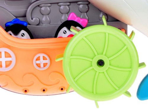 ŁÓDKA Z PINGWINAMI   ZABAWKA DO KĄPIEL DELFIN na Arena.pl