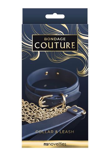 bondage couture collar & leash blue na Arena.pl