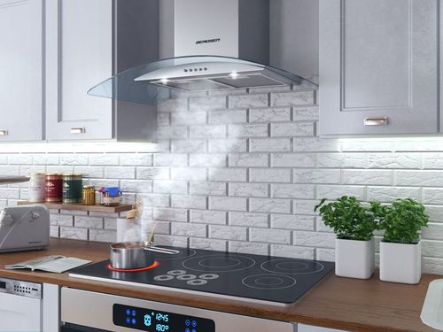 Okap kuchenny kominowy 90 cm Berdsen BT-223 INOX na Arena.pl