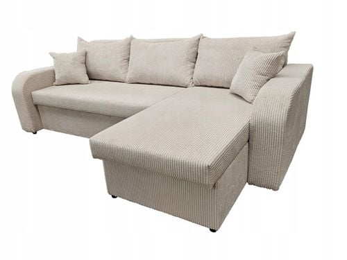 Narożnik rozkładany z funkcją spania - PALERMO sztruks, 2 pojemniki na Arena.pl