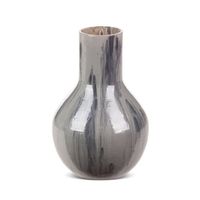 Wazon szklany glamour CALEN 18X18X28 popielaty