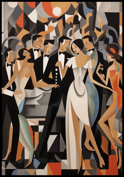 Plakat 68x98cm Bal w Art Deco zdjęcie 2