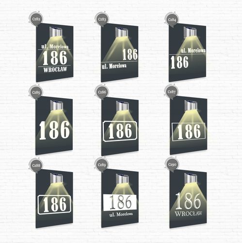 antracyt TABLICZKA podświetlana ADRESOWA twój adres dibond 30x20 cm na Arena.pl