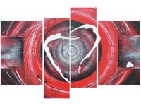 OBRAZ LOVERS DANCING TANIEC KOCHANKÓW ABSTRAKCJA CZERWIENI