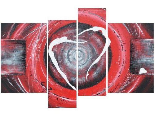 OBRAZ LOVERS DANCING TANIEC KOCHANKÓW ABSTRAKCJA CZERWIENI na Arena.pl