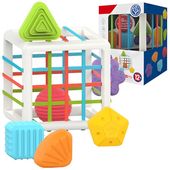 ELASTYCZNA KOSTKA SENSORYCZNA EDUKACYJNA MONTESSORI GUMKI SORTER