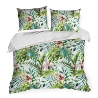 Pościel z bawełny z nadrukiem SONIA 220X200 70X80X2 liście