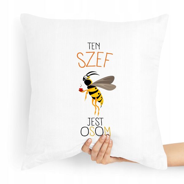 Poduszka Prezent Dla Szefa Szefowej Jest Osom Z Nadrukiem Ze Zdjęciem zdjęcie 1