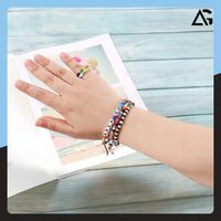 KORALIKI DO ROBIENIA BRANSOLETEK BIŻUTERII ZESTAW KORALIKÓW LITERKI 35000