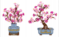 KLOCKI KONSTRUKCYJNE BONSAI SAKURA KWIAT WISNI WIECZNE 2w1 DEKORACJA 775szt