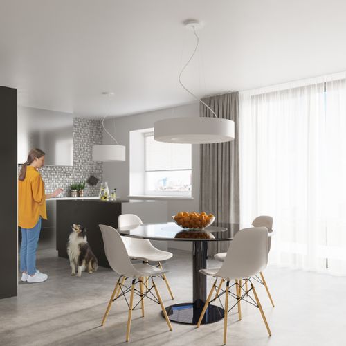 Żyrandol SATURNO SLIM 70 biały na Arena.pl