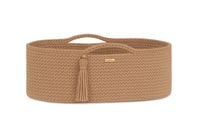 Kosz Mojżesza BOHO bawełniany Handmade z materacykiem - sand