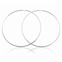 KLASYCZNE SREBRNE KOLCZYKI DUŻE GŁADKIE KOŁA KÓŁKA 1.5MM 7CM SREBRO 925