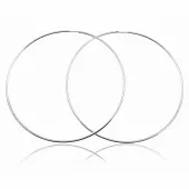 KLASYCZNE SREBRNE KOLCZYKI DUŻE GŁADKIE KOŁA KÓŁKA 1.5MM 7CM SREBRO 925