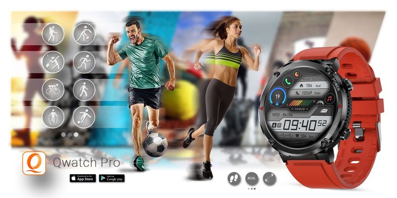 smartwatch gravity gt21-6 + czerwony pasek silikonowy zdjęcie 16