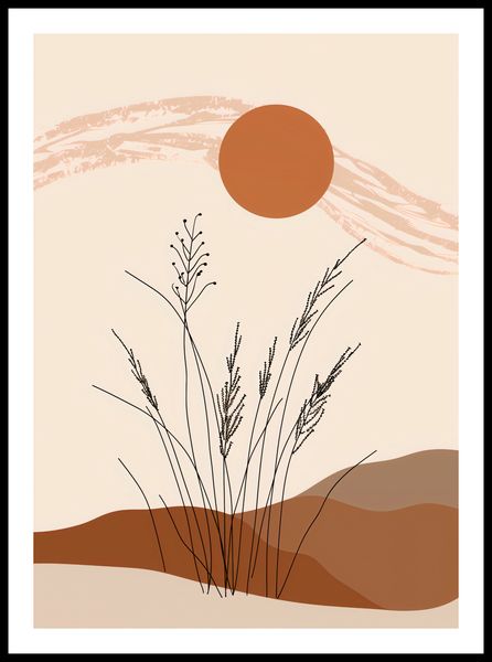 Plakat 50x70cm Złote Źdźbła zdjęcie 3