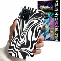 ETUI DO VIVO Y01 - ABSTRAKCJA ZEBRA MODNE WZORY KOBIET + FOLIA
