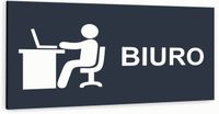 Tabliczka informacyjna ATRACYTOWA nierdzewna BIURO NADRUK UV