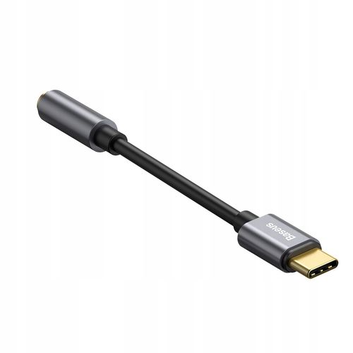 Adapter Audio Baseus USB-C do Mini Jack 3.5mm + USB-C (czarny) na Arena.pl