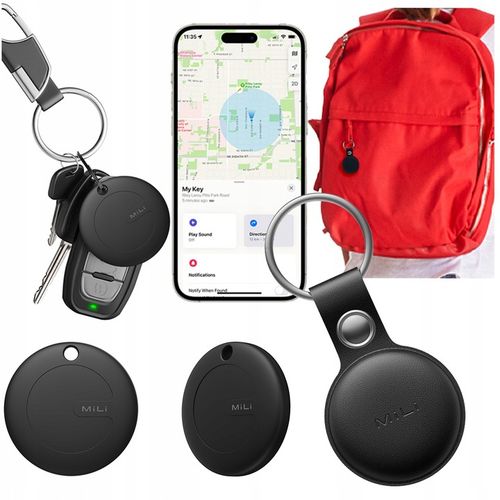 Lokalizator GPS MiTag MiLi do iOS + Ochronne Etui do plecaka kluczy dla psa na Arena.pl