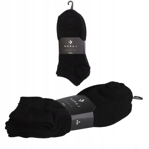 12x Niskie Skarpetki Męskie Stopki Skarpety Bawełniane Czarne MORAJ 39-42 na Arena.pl