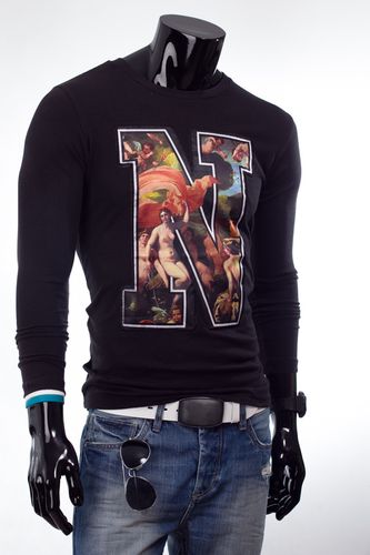 Longsleeve Męski 7338 Czarny M na Arena.pl