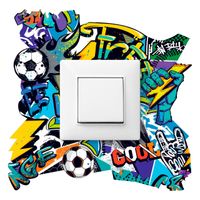 Naklejka Pod Włącznik Dla Dzieci Graffiti Abstrakcja Piłka 20cm x 20cm