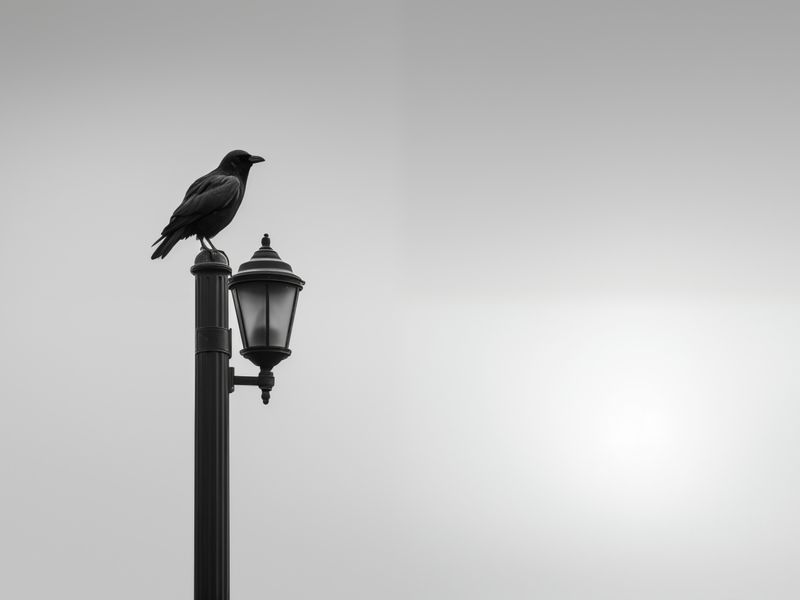Plakat 100x75cm Samotny Postój Kruka zdjęcie 1