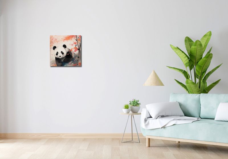 Obraz 40x40cm Panda wśród Klonów zdjęcie 2