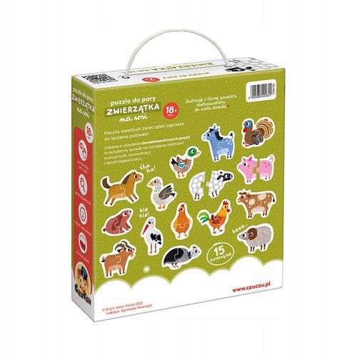 Puzzle do pary Zwierzątka na wsi Czuczu 18m+ na Arena.pl