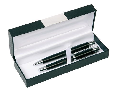 Zestaw do pisania, MANZONI, czarny/srebrny na Arena.pl