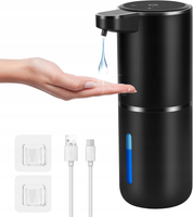 Bezdotykowy Dozownik do Mydła Automatyczny 380ml Duży USB-C IR,żelu,czarny