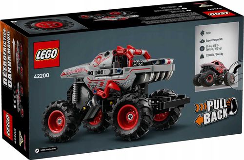 42200 - lego technic - monster jam™ thunderroarus™ z napędem typu pull-back na Arena.pl