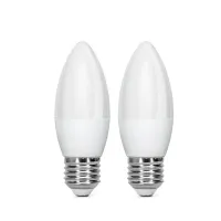 2 x Żarówka LED C37 E27 7W 620lm zimna do biura energooszczędna