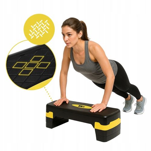 STEP SCHODEK DO ĆWICZEŃ DO AEROBIKU FITNESS 3 STOPNIOWY REGULOWANY SOLIDNY na Arena.pl
