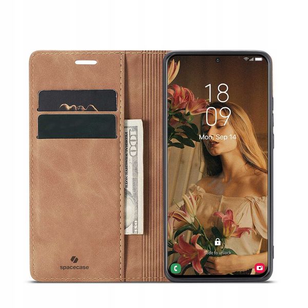 Spacecase Wallet Galaxy S21 Light Brown zdjęcie 14